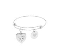 GMLRTOSPT Bracelet de crémation gravé « Toujours à Mes côtés » pour Cendres, Bijou Souvenir, Fil Extensible, pour Femmes et Hommes, Bracelet avec Breloques-KKK_b