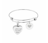 GMLRTOSPT Bracelet de crémation gravé « Toujours à Mes côtés » pour Cendres, Bijou Souvenir, Fil Extensible, pour Femmes et Hommes, Bracelet avec Breloques-KKK_c