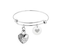 GMLRTOSPT Bracelet Souvenir Homme Femme Acier Inoxydable Toujours dans Mon cœur Amour Coeur urne Bracelet pour Cendres crémation Bijoux