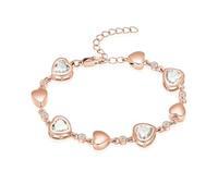 GMLRTOSPT Bracelet urne funéraire en Forme de cœur, Ajustable, en Acier Inoxydable, pour Cendres, pour Hommes et Femmes - Rose et Blanc
