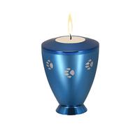 GMLRTOSPT Chandelier urne Poli pour Cendres humaines/Animaux de Compagnie, Souvenir de crémation, Porte-Bougie, médaillon pour Cendres, Grand Espace Bleu