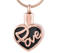 GMLRTOSPT Collier Pendentif Amour cœur, Accessoires pour Femmes, médaillon commémoratif pour Cendres, urne pour Animaux de Compagnie, Bijoux de crémation, Couleur personnalisée-KKK_b
