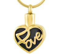 GMLRTOSPT Collier Pendentif Amour dans Le cœur pour Femmes, Accessoires pour Cendres, médaillon commémoratif, urne pour Animaux de Compagnie, Bijoux de crémation, Couleur personnalisée-KKK_d