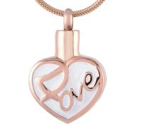 GMLRTOSPT Collier Pendentif Amour dans Le cœur pour Femmes, Accessoires pour Cendres, Souvenir commémoratif, médaillon pour Animaux de Compagnie, Bijoux de crémation, Couleur personnalisée-KKK_c