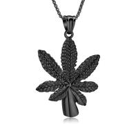 GMLRTOSPT Colliers Urnes funéraires en Acier Inoxydable, pendentifs Souvenirs pour Cendres, Bijoux commémoratifs pour Femmes et Hommes - Noir