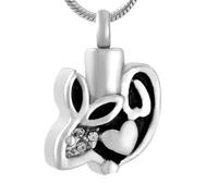 GMLRTOSPT Tu ES Un Joli Lapin dans Mon cœur, Pendentif, Collier Souvenir de Cendres, Bijoux de crémation, urne pour Animaux de Compagnie, médaillon funéraire pour Femmes