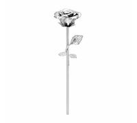 GMLRTOSPT Urne funéraire Unique en Forme de Rose en Acier Inoxydable 316L, Bijou commémoratif pour Cendres, Souvenir d'amour éternel, avec boîte Cadeau, Argent