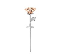GMLRTOSPT Urne funéraire Unique en Forme de Rose en Acier Inoxydable 316L, Bijou commémoratif pour Cendres, Souvenir d'amour éternel, avec boîte Cadeau, Or Rose et Argent