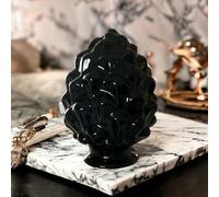 GMM Statues Siciliennes, Artistique, Classique, Moderne, Décorative, Ornementale, Design Sicilien, Objet typique, Bonbonnière 10 cm H (Ceramique-noir)
