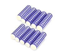 GMMH Lot de 10 Bigoudis Thermiques Diamètre 2 cm - Plastique - Rouleaux à Cheveux - Bleu ou Rouge
