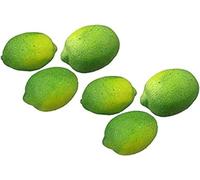 GMMH Lot de 6 citrons verts artificiels - Fruits en plastique réalistes - Fruits en plastique - Fruits artificiels - Décoration de vitrine, maison, cuisine, hôtel, citron vert, citron vert