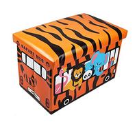 GMMH Tabouret Safari 49 x 31 x 31 x 31 cm Jouet Pliable Coffre de Rangement Peut également être utilisé comme Un Tabouret Design [Safari] Pliable