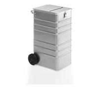 Gmöhling Gmöhling Conteneur de déchets D 1009 S ergonomique Volume 240 l Aluminium Quantité:1