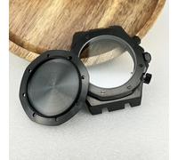 Gmogar Noir Argent Modifié 41mm Accessoires De Montre 31.8mm Cadran Pour Vk63 Vk64 Boîtier De Mouvement À Quartz Kit De Pointeur Boîtier En Chêne Sans Logo.Case-10.No Logo No Brand