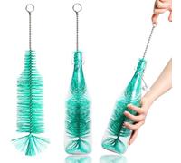 Gmonsen 43,2 cm de long, brosse en forme de bouteille pour nettoyer la bouteille de vin, la bouteille de bière, la tasse longue, grand volume cylindre (vert)