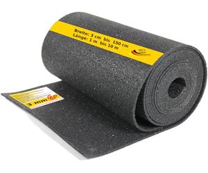 GMP Tapis de protection de bâtiment 10 mm x 10 cm x 10 m | Rouleau de tapis de terrasse | Construction de soubassement | Sous-structure en WPC, carrelage, lames | Différentes tailles | Granulés de