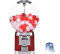 GmpTzitzith Distributeur Automatique de Boules, Distributeur Commercial avec Support pour Surprises et Souvenirs d'Enfance, Idéal pour Magasins de Jeux Red
