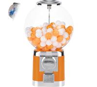 GmpTzitzith Distributeur Automatique Professionnel, Verrouillable Grande Capacité avec Clé, pour Gommes et Capsules, Distributeur de Jouets pour Magasins de Jeux Orange