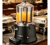 GmpTzitzith Machine éLectrique Hot Chocolate Distributeur Chauffant, Distributeur De Chocolat Chaud, Distributeur LED avec Plateau éGouttoir, pour Chocolat, Cacao, Lait Et Café