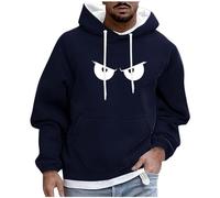 GMQWRK Pull à capuche pour homme Uk Ombré Tie Dye Pullover Sweatshirt ample col rond pull de sortie haut à porter avec un pantalon coupe ajustée Vêtements pour hommes, bleu marine, XL Grande taille