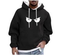 GMQWRK Pull à capuche pour homme Uk Ombré Tie Dye Pullover Sweatshirt ample col rond pull de sortie haut à porter avec un pantalon coupe ajustée Vêtements pour hommes, Noir , XL Grande taille Taille