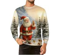 GMQWRK Sweat à capuche pour homme - Imprimé tie-dye ombré - Grande taille - Pull à capuche - Sweat à capuche à porter avec un pantalon de jogging - Tenue de Noël pour homme, bleu clair, XL Grande