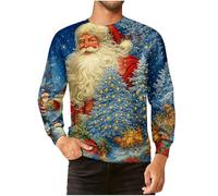 GMQWRK Sweat-shirt à capuche pour homme - Haut ombré tie-dye - Grande taille - Haut d'hiver chaud à porter avec un pantalon de survêtement athlétique, tenue de vacances de printemps, bleu marine, XL