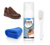 GMRIEK 1 Ensemble Détachant Nettoyage à Sec,Mousse Nettoyant Chaussure,Contient Serviette,Brosse et éponge,Pour Enlever Les Taches et La Saleté,Pour Cuir,Tricot,100ML