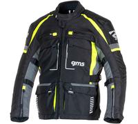 GMS Everest 3in1 Veste textile de moto, noir-jaune, taille S pour homme