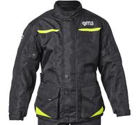 GMS Gear imperméable à l’eau pour enfants moto textile veste, noir/jaune, Taille 152