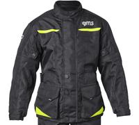 GMS Gear imperméable à l’eau pour enfants moto textile veste, noir-jaune, taille XS 140 pour des gamins