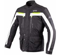 GMS Gear Veste textile de moto, noir-blanc-jaune, taille S pour homme