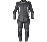 GMS GR-1 Combinaison en cuir de moto deux piÃ¨ces, noir-gris-blanc, taille 98 pour homme