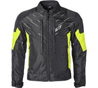 GMS Kasai veste textile de moto imperméable, noir-jaune, taille L pour homme