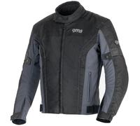 GMS Lagos Veste textile de moto imperméable, noir/gris, Taille S