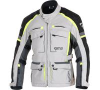 GMS-Moto Everest 3in1, veste textile imperméable 6XL Gris Clair/Noir/Jaune Néon Gris Clair/Noir/Jaune Néon