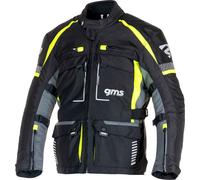 GMS-Moto Everest 3in1, veste textile imperméable XS Noir/Gris/Jaune Néon Noir/Gris/Jaune Néon