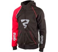 GMS-Moto Fox, Sweat à capuche zippé XS Noir/Rouge Noir/Rouge