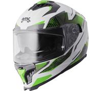 GMS-Moto Gelero, casque intégral XL Blanc/Vert/Gris Blanc/Vert/Gris