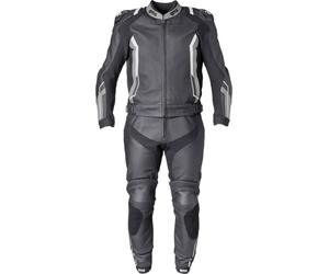 GMS-Moto GR-1, combinaison en cuir 2pcs. 58 Noir/Gris/Blanc Noir/Gris/Blanc