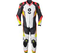 GMS-Moto GRC-1, combinaison en cuir 1pcs. 52 Noir/Blanc/Rouge/Jaune Noir/Blanc/Rouge/Jaune