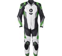 GMS-Moto GRC-1, combinaison en cuir 1pcs. 52 Noir/Blanc/Vert/Gris Noir/Blanc/Vert/Gris