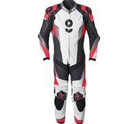 GMS-Moto GRC-1, combinaison en cuir 1pcs. 56 Noir/Blanc/Rouge/Gris Noir/Blanc/Rouge/Gris