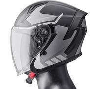 GMS-Moto Vectus Graphic, casque ouvert L Noir/Gris/Blanc Noir/Gris/Blanc