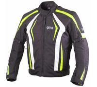 GMS Pace Veste textile de moto, schwarz/weiß/neon-gelb, L