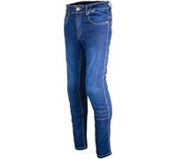 GMS Rattle Slim Jeans de moto de dames, bleu foncé, Taille 32