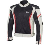 GMS Samu Mesh Veste textile moto, Gris/Noir/Rouge, Taille XXL