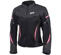 GMS Tara Mesh Veste textile de moto de dames, noir-rose, taille XS pour femmes