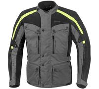 GMS Temper Veste textile moto, Gris/Noir/Jaune, Taille M
