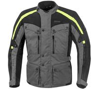 GMS Temper Veste textile moto, noir-gris-jaune, taille XL pour homme